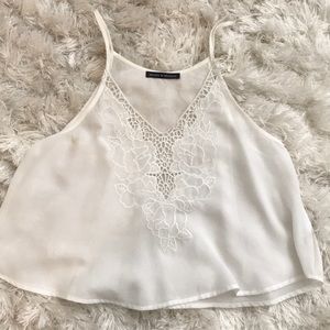 White crop top